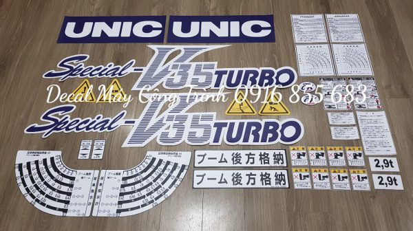 TEM DÁN CẦN CẨU UNIC V35 TURBO